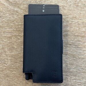 Ekster Leather Parliament Card Wallet Slim in Nappa Black Smart Cash Cards